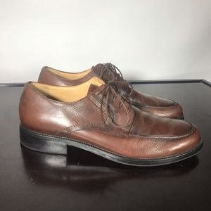 CHAPS men Brown Leather Dress/Business Sz 12 M